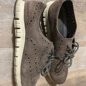 Cole Haan ZeroGrand wingtip oxford size 8 womens grey shoes